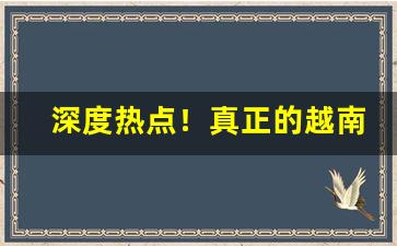 深度热点！真正的越南代工烟“冰魂素魄”