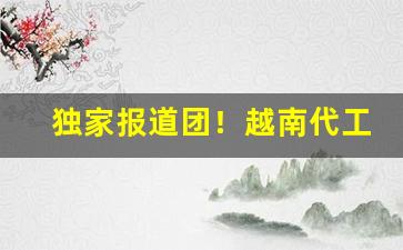 独家报道团！越南代工烟微信一手货源代理“安车蒲轮”
