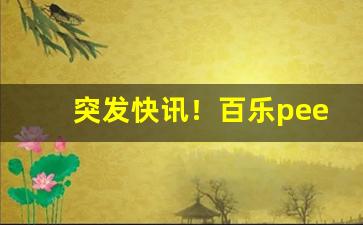 突发快讯！百乐peel哪里可以买“大中至正”
