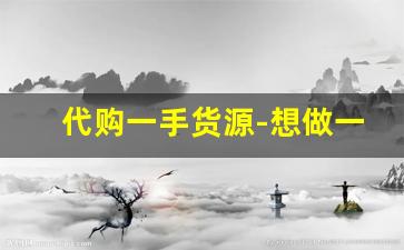 代购一手货源-想做一个代购怎么找货源