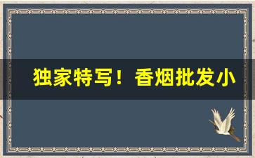独家特写！香烟批发小店“拨云见天”