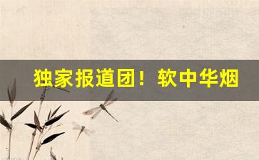独家报道团！软中华烟草公司批发价是多少“鳌掷鲸呿”
