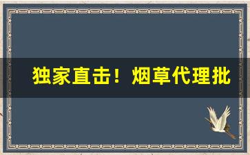 独家直击！烟草代理批发一手货源厂家直销“包元履德”