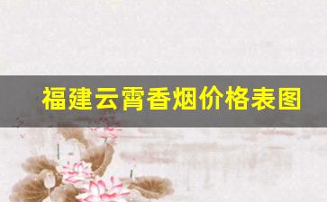 福建云霄香烟价格表图片及价格