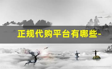 正规代购平台有哪些-国内代购比较靠谱的平台