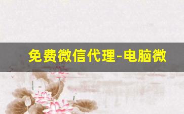 免费微信代理-电脑微信代理地址