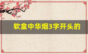 软盒中华烟3字开头的多少钱一条-中华烟软盒粗的一条多少钱