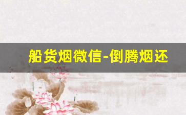 船货烟微信-倒腾烟还有吗