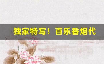 独家特写！百乐香烟代工厂“促膝长谈”