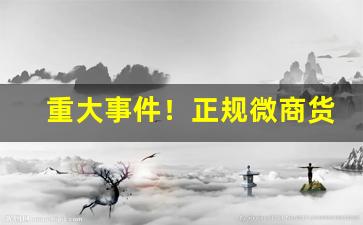 重大事件！正规微商货源网推荐“跌宕遒丽”