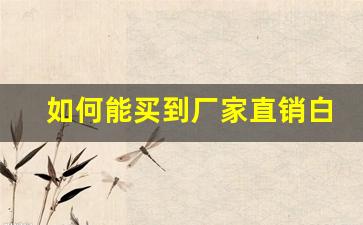 如何能买到厂家直销白沙烟-厂家直销特价烟有哪些