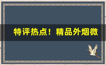 特评热点！精品外烟微信代理一手货源“出世离群”