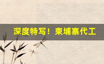 深度特写！柬埔寨代工烟和越南哪个好“而立之年”