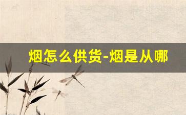 烟怎么供货-烟是从哪里批发的