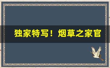 独家特写！烟草之家官网“百无禁忌”