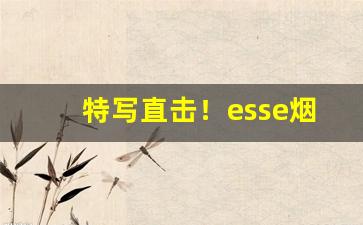 特写直击！esse烟多少钱一条“超今越古”