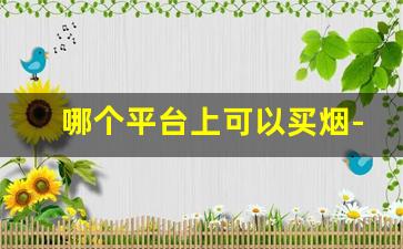 哪个平台上可以买烟-在哪个官方可以买烟