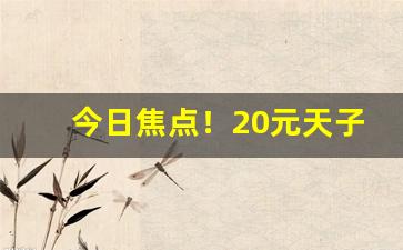 今日焦点！20元天子金香烟怎么样“甘之若饴”