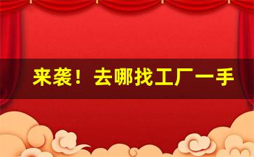 来袭！去哪找工厂一手货源“杯盘狼藉”