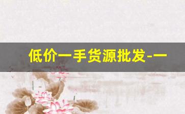 低价一手货源批发-一手货源批发排行榜