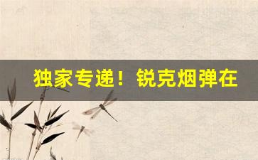 独家专递！锐克烟弹在哪里可以买到“卑辞厚币”