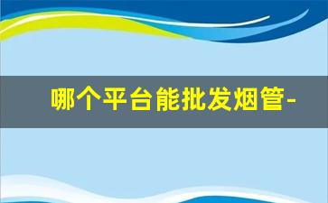 哪个平台能批发烟管-批发空烟管5元一盒