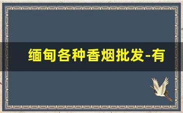 缅甸各种香烟批发-有没有缅甸的香烟卖