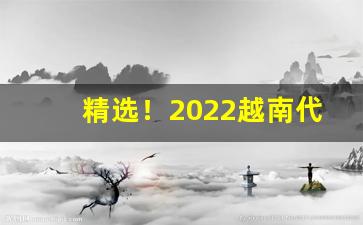 精选！2022越南代工香烟批发网“超类绝伦”