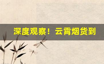深度观察！云霄烟货到付“彻夜不眠”