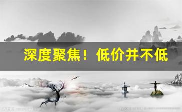 深度聚焦！低价并不低质“重振旗鼓”
