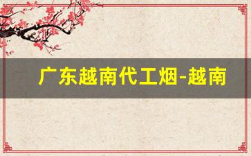 广东越南代工烟-越南代工烟是港头货的吗