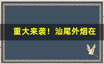 重大来袭！汕尾外烟在哪买“戴清履浊”