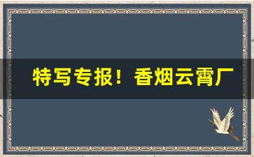 特写专报！香烟云霄厂家一手免税国内香烟“长亭短亭”