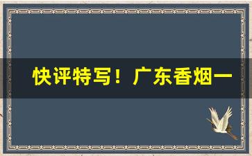 快评特写！广东香烟一手货源渠道“东来西去”