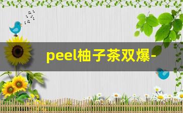 peel柚子茶双爆-peel柚子茶多少一包