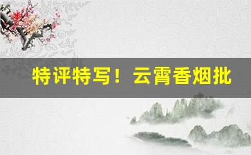 特评特写！云霄香烟批发货源网联系方式“草茅之臣”