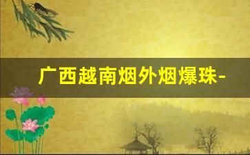 广西越南烟外烟爆珠-越南水烟和普通香烟哪个危害大